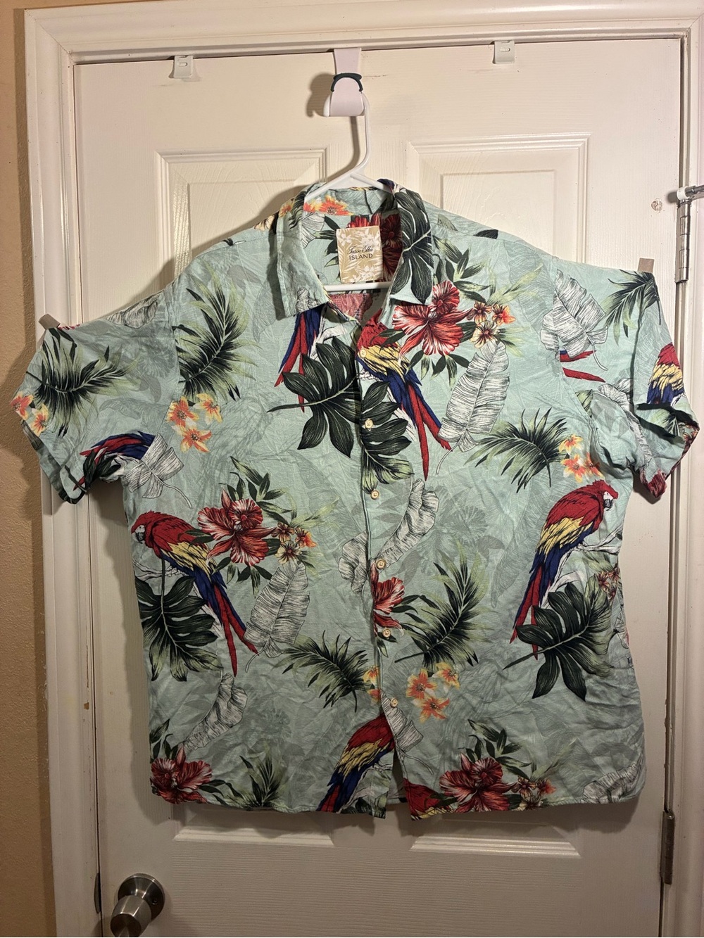 Tasso Elba Island tropical floral casual men’s shirt size XXL